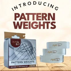 Madam Sew Clear Acrylic Pattern Weights 3-Pack | See-Through Fabric & Sewing Weights | Read Markings Without Moving | No Pins | Shatter-Resistant | Dressmaking, Quilting & Cutting