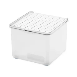 madesmart® Frosted Blue Small Lid Bin