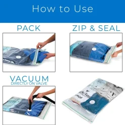 MagicBag Smart Design Set of 12 Instant Space Saver Storage - Flat Large