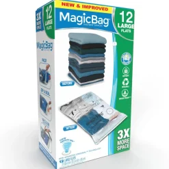 MagicBag Smart Design Set of 12 Instant Space Saver Storage - Flat Large