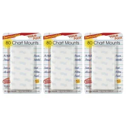 Magic Mounts® 1" Removable Chart Tabs, 3 Packs of 80