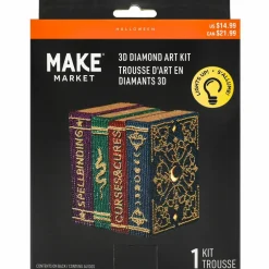 5.25" Magic Spellbooks 3D LED Diamond Art Kit by Make MarketĀ®