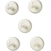 Magnetic Hooks, White, Pack of 5