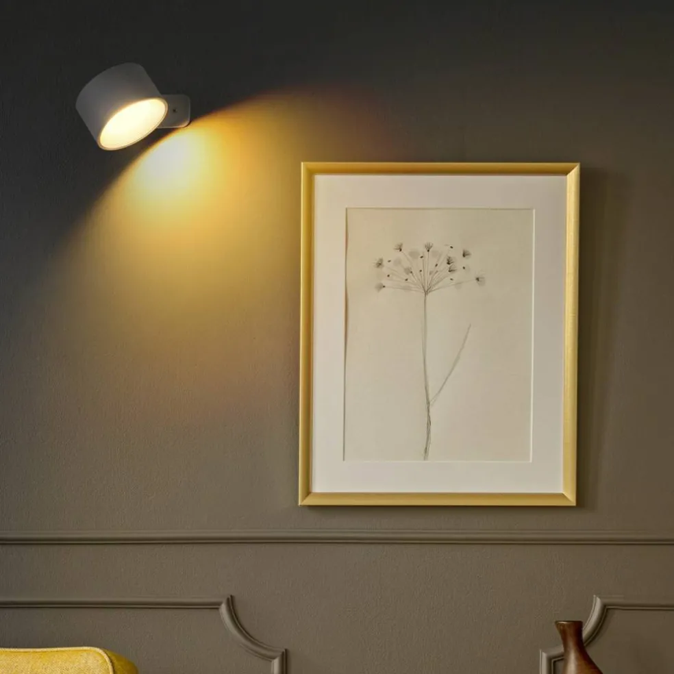 Magnetic LED Wall Sconce, 360° Rotating Rechargeable Reading Light with Remote & Touch Control