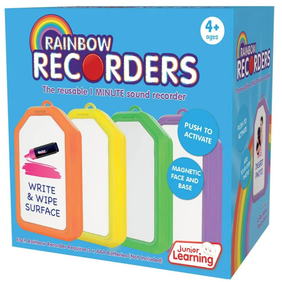 Magnetic Rainbow Recorders, Set of 4