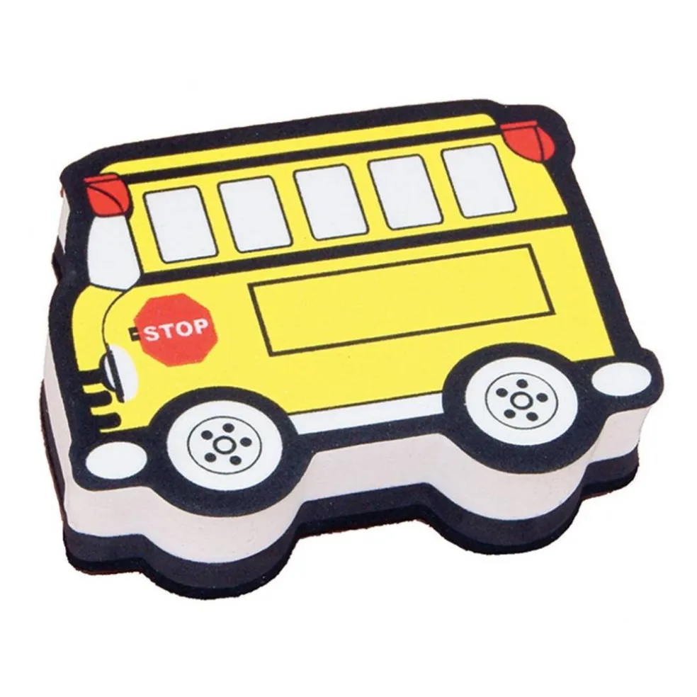 Magnetic Whiteboard Eraser, School Bus