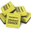 Magnetic Whiteboard Eraser, 2" x 2", Yellow - 12 per pack