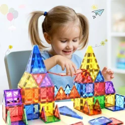 Magnet Toys for Toddler Magnetic Blocks Building Toys Preschool Learning Sensory Montessori Toys for 3+ Year Old Boys and Girls, Safe Creativity Toddler Kids Toys