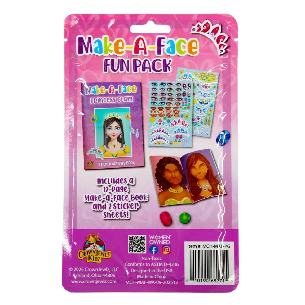 Make-A-Face Princess Glam Sticker Activity Fun Pack