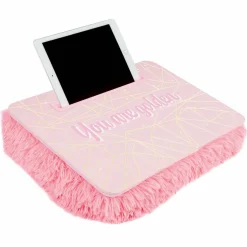 Make It Real™ 3C4G: Pink & Gold Deluxe Fur Lap Desk