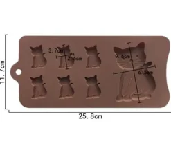 Mama Cat & Kittens Silicone Chocolate Mold