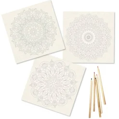 Mandala Coloring Sheets - Deluxe 110lb Paper, Artist Quality