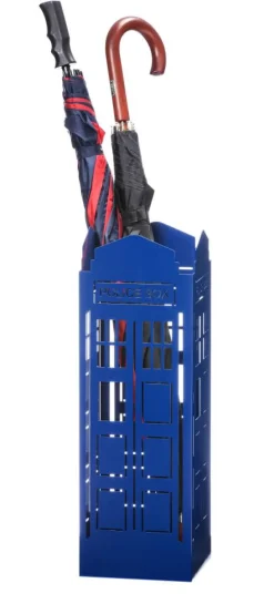 Mango Steam Police Box Blue Umbrella Stand - for Entryway & Living Room