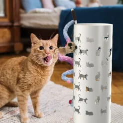 Mango Steam Round Cat Parade Umbrella Stand, 21.75