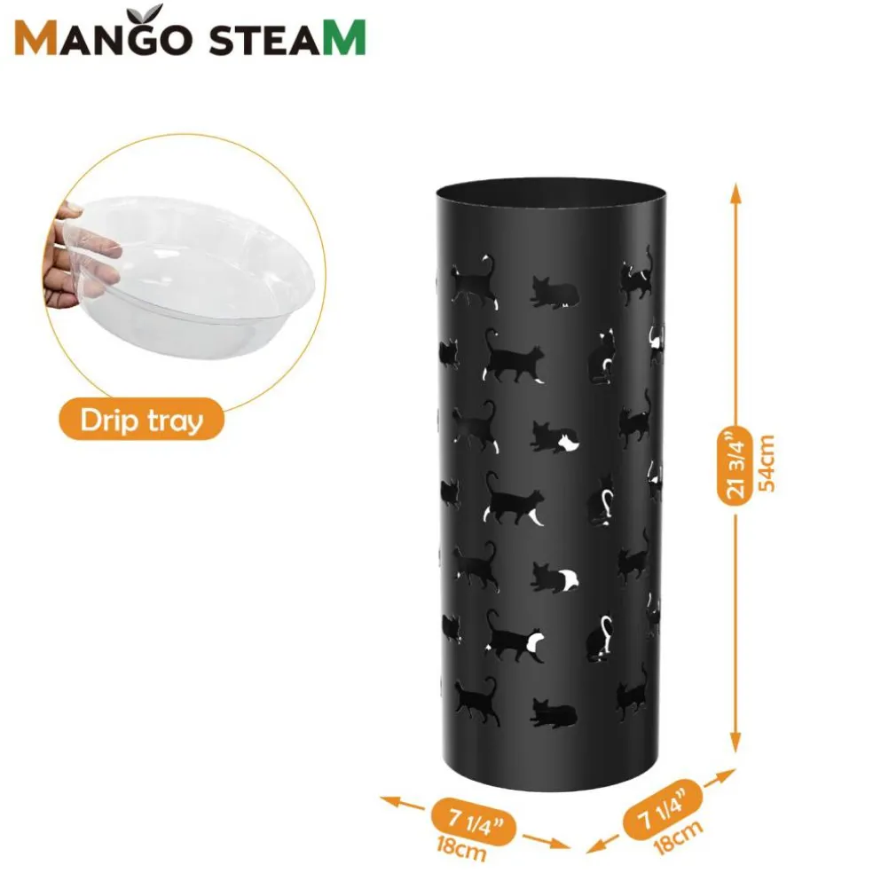 Mango Steam Round Cat Parade Umbrella Stand, 21.75" Tall
