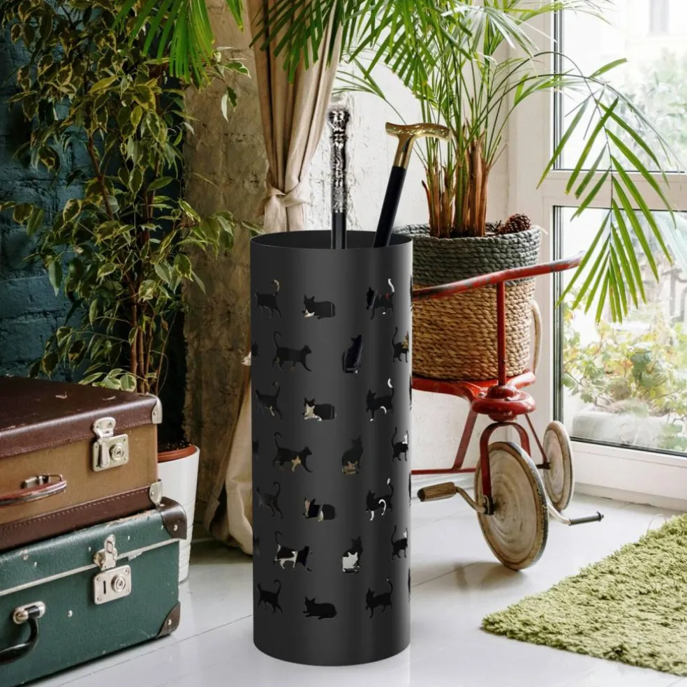 Mango Steam Round Cat Parade Umbrella Stand, 21.75" Tall