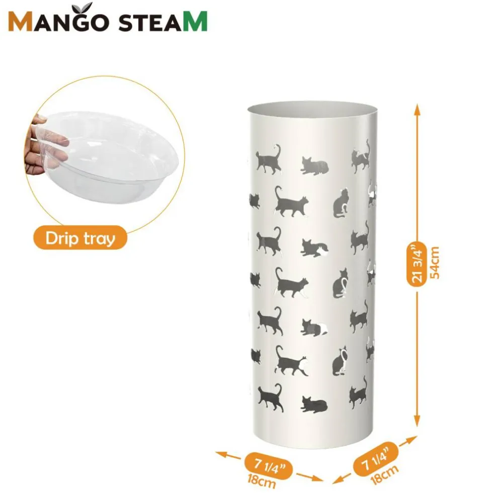 Mango Steam Round Cat Parade Umbrella Stand, 21.75" Tall
