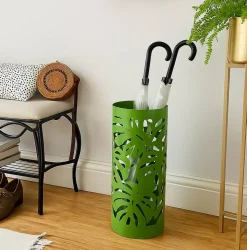 Mango Steam Round Leaf Umbrella Stand, Green