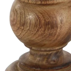 Mango Wood Traditional Candle Holder Set