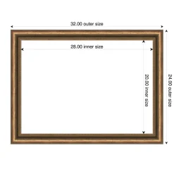Manhattan Bronze Narrow Framed Dry Erase Magnetic Board