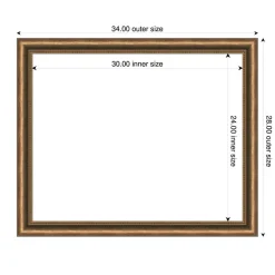 Manhattan Bronze Narrow Framed Dry Erase Magnetic Board