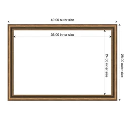 Manhattan Bronze Narrow Framed Dry Erase Magnetic Board