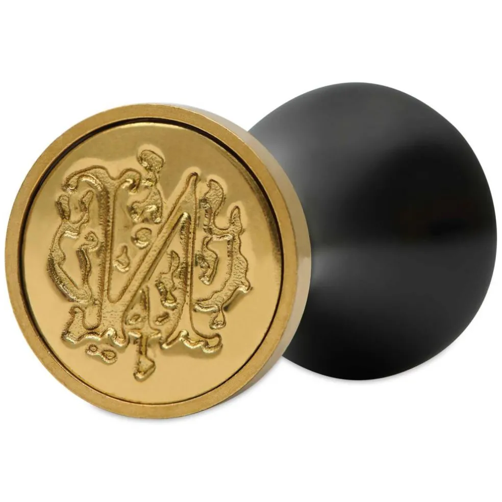 Manuscript Ceramic Mini Initial Sealing Coin Set - Letter N