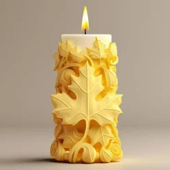 Maple Leaf Embossed Candle Molds(white)2.8 x 2.8 x 0.7 inches
