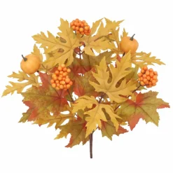 18.5" Maple Leaves & Pumpkin Mix Bush by Ashland®