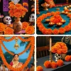 Marigold Flowers Artificial(Orange 80)7"D x 7"W x 3"H
