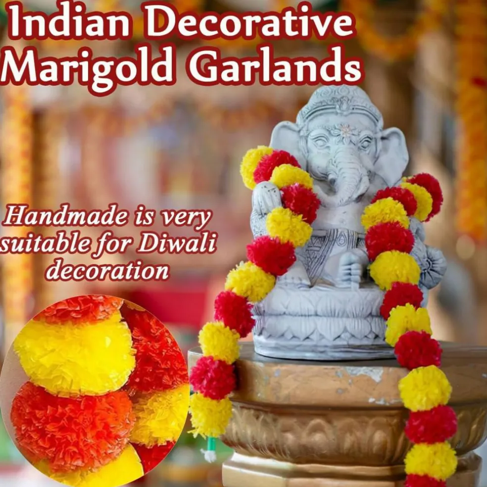 Marigold Garland for Decoration (Yellow & Red)