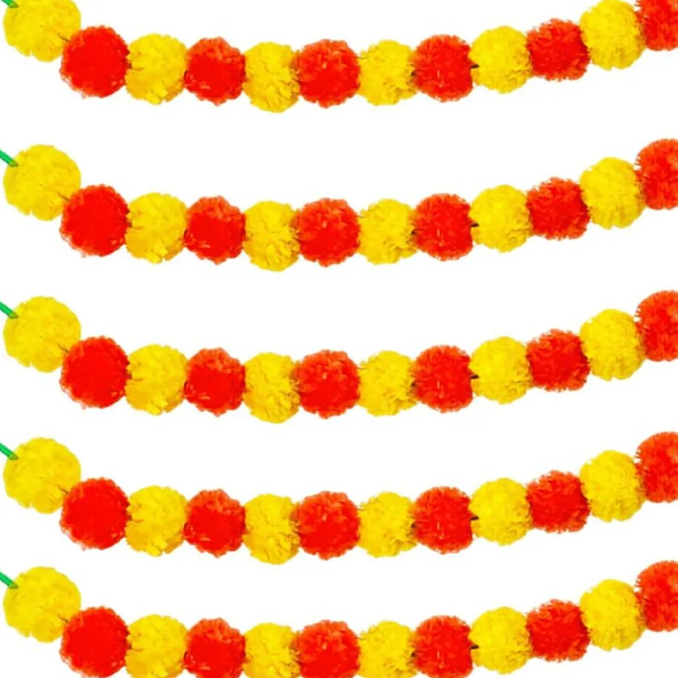 Marigold Garland for Decoration (Yellow & Red)