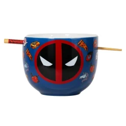Marvel Deadpool Iconography 20-Ounce Ramen Bowl and Chopstick Set