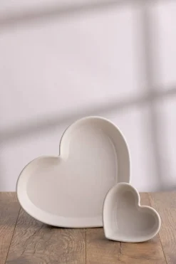 Mason Cash Rustic Charm Heart Baking Dish, 5.5" 375ml Mini Stoneware Oven Dish