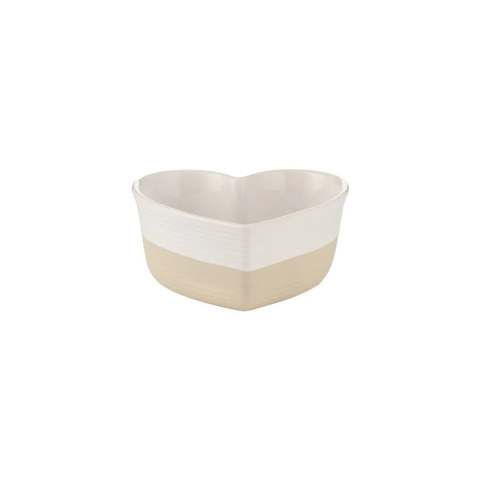 Mason Cash Rustic Charm Heart Baking Dish, 5.5" 375ml Mini Stoneware Oven Dish