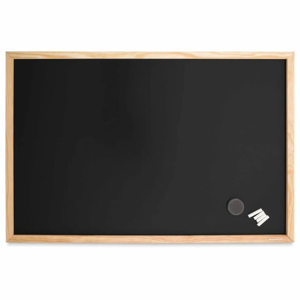 MasterVision Pine Wood Frame Chalkboard - 24" x 36"