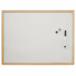 MasterVision Wood Frame Magnetic Dry Erase Board - 18" x 24"