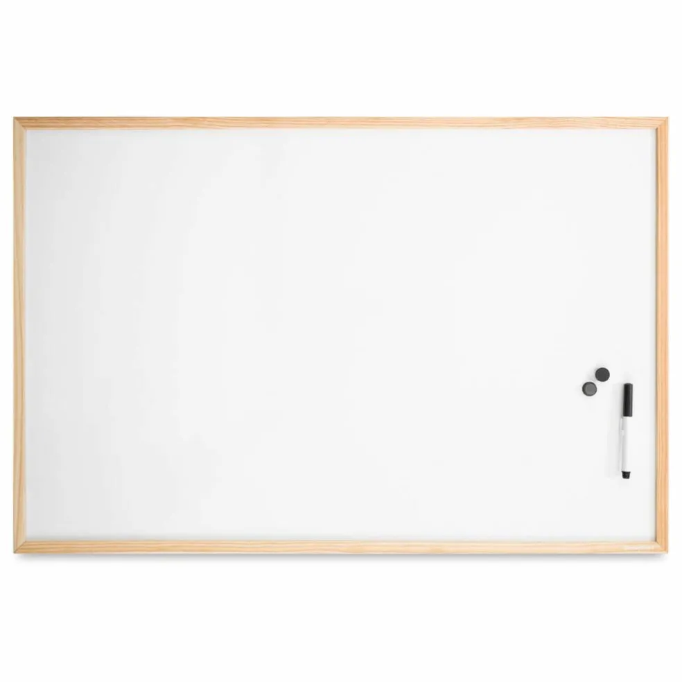 MasterVision Wood Frame Magnetic Dry Erase Board - 24" x 36"