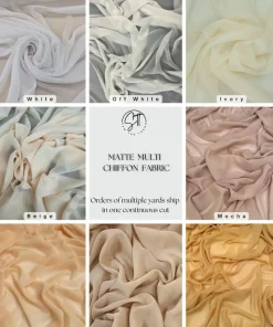 Matte Chiffon Fabric by the Yard, 58