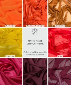 Matte Chiffon Fabric by the Yard, 58