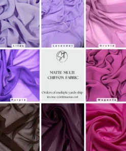 Matte Chiffon Fabric by the Yard, 58