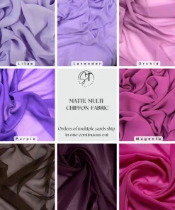 Matte Chiffon Fabric by the Yard, 58