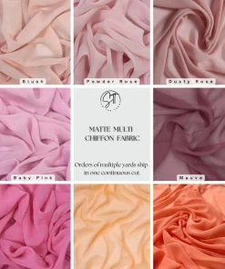 Matte Chiffon Fabric by the Yard, 58