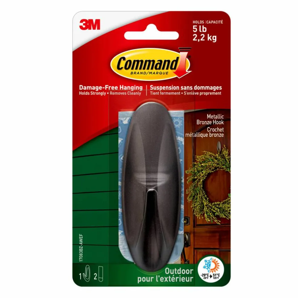 3M Command™ Outdoor Designer Hook with Foam Strips