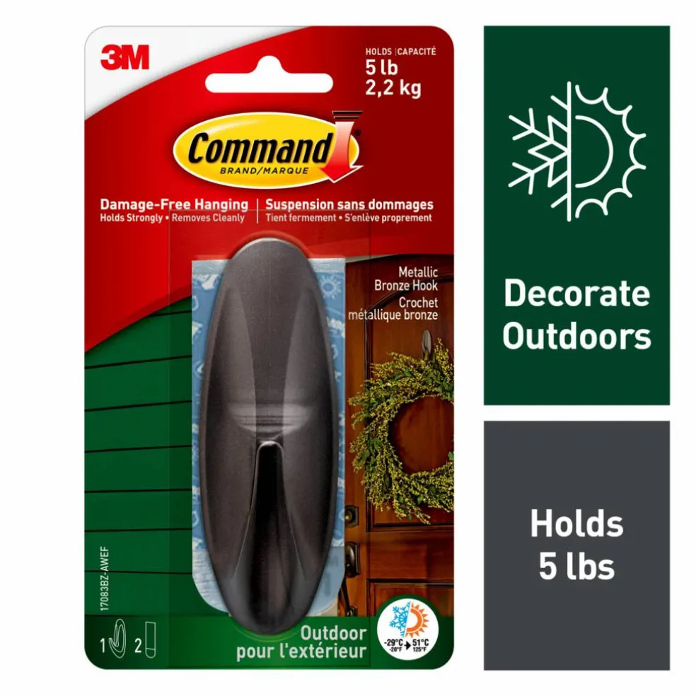3M Command™ Outdoor Designer Hook with Foam Strips