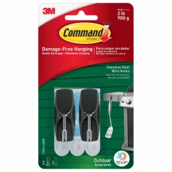 3M Command™ Outdoor Stainless Steel Wire Hooks