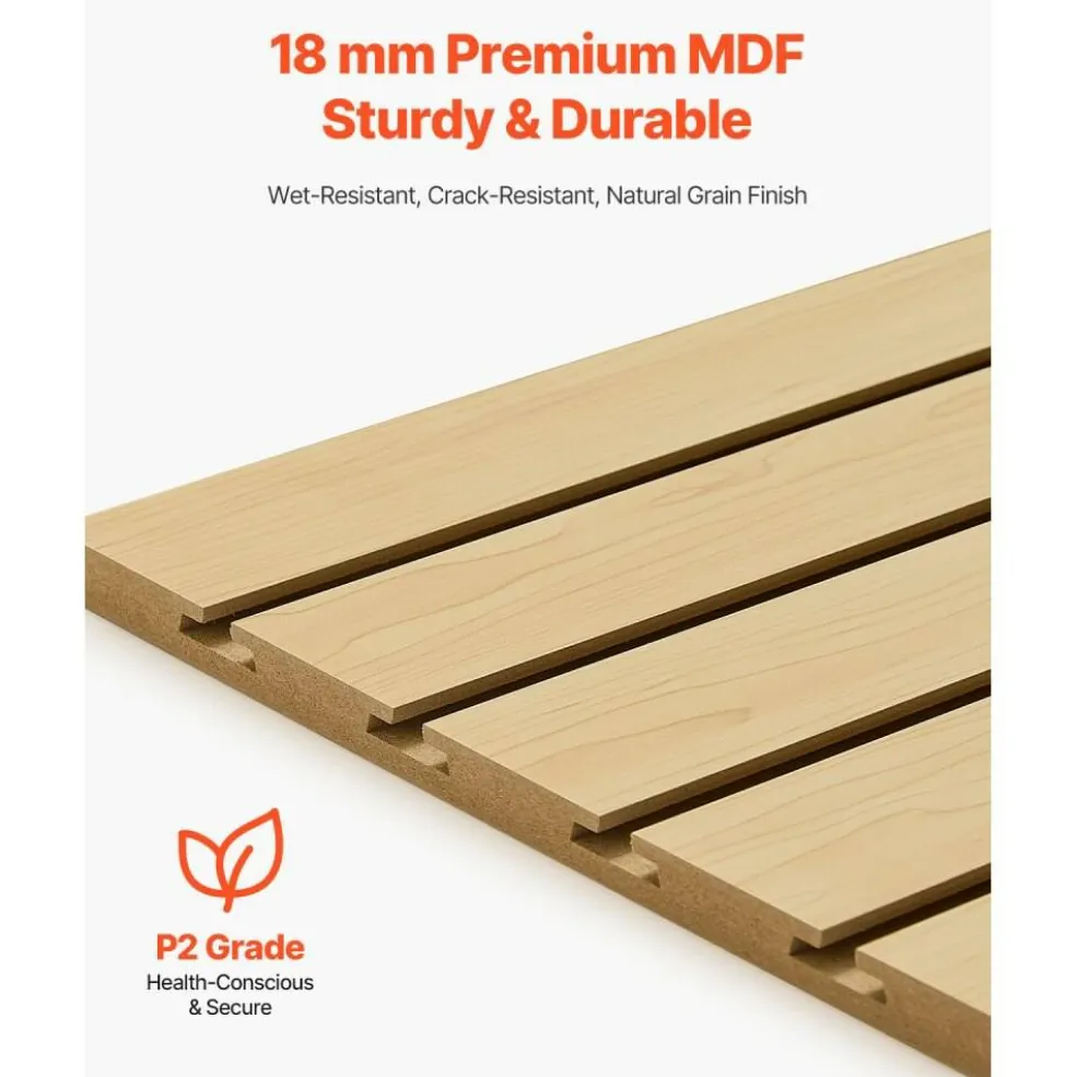 MDF Slat Wall Panels 2 Pack Heavy Duty Garage Wall Organizer System 25 lbs Load Capacity Durable