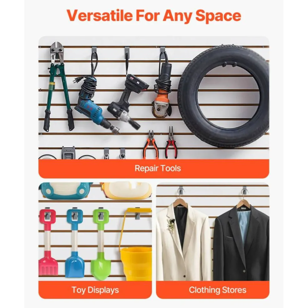 MDF Slat Wall Panels 2 Pack Heavy Duty Garage Wall Organizer System 25 lbs Load Capacity Durable