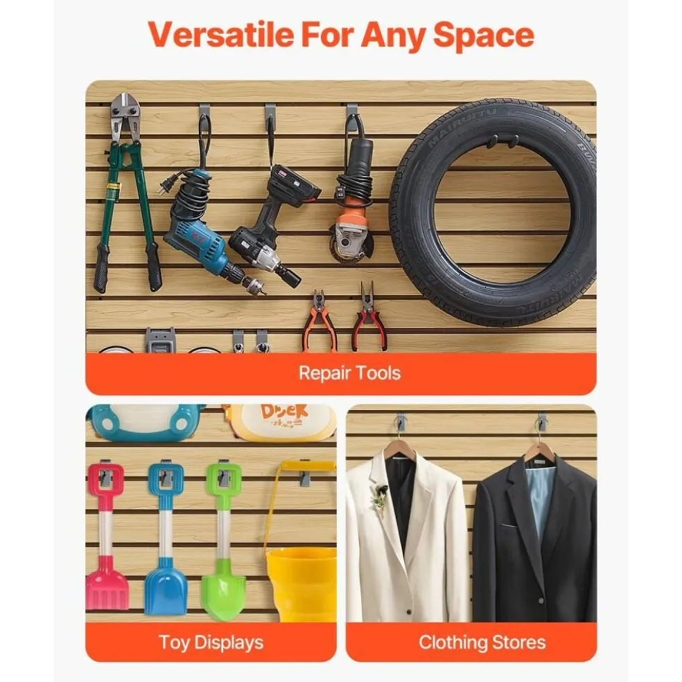 MDF Slat Wall Panels 2 Pack Heavy Duty Garage Wall Organizer System 25 lbs Load Capacity Durable