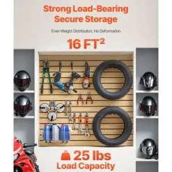MDF Slat Wall Panels 2 Pack Heavy Duty Garage Wall Organizer System 25 lbs Load Capacity Durable